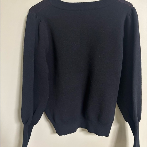 Nannette Lepore Hot Lips Sweater Black Red Hearts Valentines Size Medium New - Picture 7 of 7